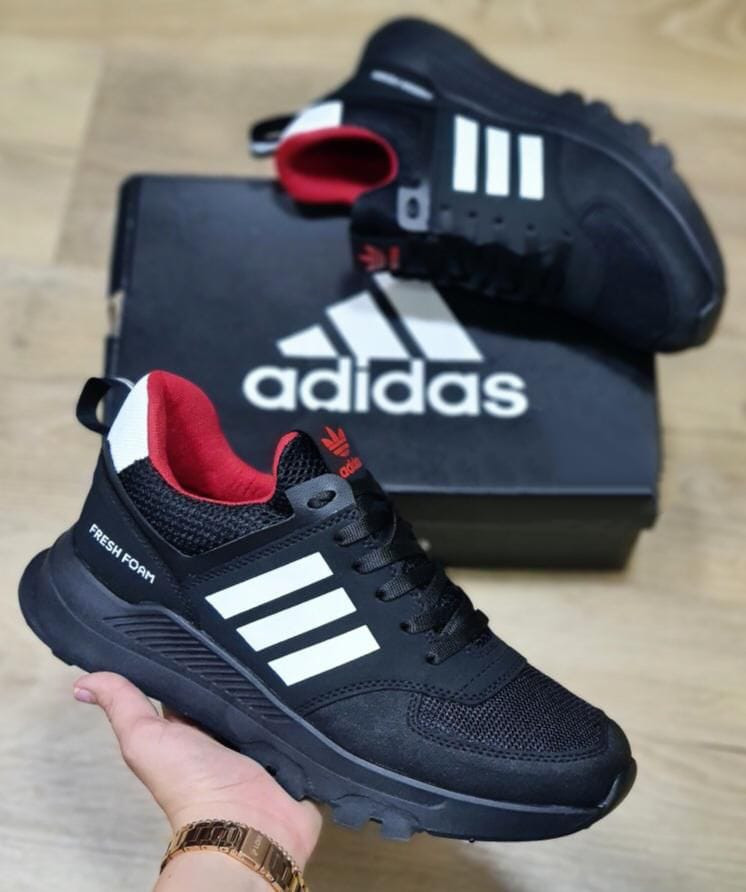 Tenis Adidas Fresh Negro Rojo Caballero
